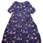 R&K Original Vintage Floral Maxi Dress Womens 22 Blue/Purple Lace Neck Cottage Size undefined Photo 2