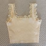 SheIn  Women's Teen Girl Beige Lacey Crop Top Size XS Photo 4