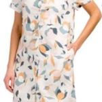 Rachel Zoe Blush Light Pink 100% Linen Floral Button Up Shirt Dress Size XS Photo 0