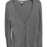 J. Jill Gray Waffle Knit Button Cardigan Grandma Sweater Size Small Cottage Core Photo 0