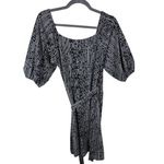 BCBGeneration NWT Black White Short Puff Sleeve Short Stretchy Wrap Dress Size M Photo 1