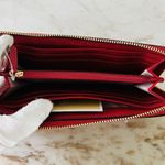 Michael Kors Jet Set Travel Scarlet Leather Three Quarter Zip Continental Wallet Photo 4