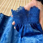 New Without tags The Pioneer Woman blue velvet lace cuff bliouse top Size XL Photo 8