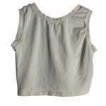 Madhappy  Ivory Sleeveless Crewneck Cropped Cotton Tank Top Size Medium Photo 8