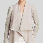 BLANK NYC  Private Practice Wrap Jacket Cream Small Off White Leather‎ Moto Biker Photo 0