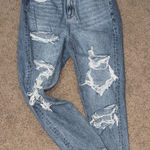 American Eagle  Outfitters Ripped Blue Boyfriend Jeans Photo 0