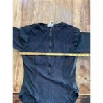 Trina Turk  Black Crew Neck Long Sleeves One Piece Swimsuit Size Large Photo 4