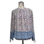 Lucky Brand Floral Peasent Boho Blouse Cropped Cottegecore Womens Y2k Retro M Photo 4