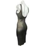 Lac Bleu Women's Black Sleeveless Square Neck Stretch Tank Bodycon Dress Size S Photo 1