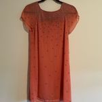 Alice + Olivia  100% Silk Philly Beaded Chiffon Dress Coral Pink Tunic Dress Sz 4 Photo 5
