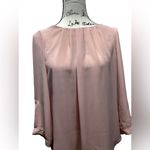 Be cool . Sheer blush pink blouse. Size Large Photo 2