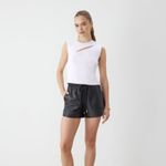 GSTQ White Ribbed Sleeveless Cutout Knit Stretch Top Size XS White Photo 12