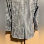 Rafaella Preloved  Blue and Green Striped Button Down size 14 Photo 5