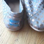 Toms  Women's Slip-on Shoes Grey Rose Gold Metallic Polka Dot Casual Comfort 10 Photo 4