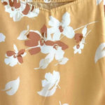 Abercrombie & Fitch Floral Tropical Dipped Waist Midi Skirt, Yellow/White, Small Photo 7