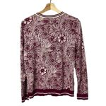 Talbots Pink Berry Floral Lightweight Button Down Cardigan Sweater M Photo 1