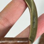 Eddie Bauer Vtg Y2K  XL Wmn  Brown Leather Woven Braided Chunky Belt  Boho Brass Photo 6