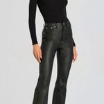 SER.O.YA Presely Coated Denim High Rise Flare Jean Coated Black Womens 26 Photo 0