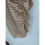 Angel Biba Womens Bodycon Mini Dress Size L Champagne Sequin Cocktail Gala Party Photo 3