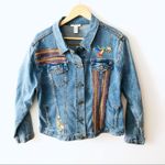 Westbound  XL Blue Denim Jacket Boho Embellished Photo 0