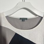 For Cynthia Shirt Dress Womens M Linen Blend Shift Black Gray White Lagenlook Photo 5