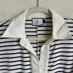 Tuckernuck  Ashton Knit Polo Dress Ivory Navy Striped Photo 2