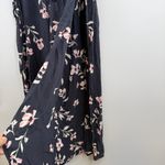 Billabong  Adventure Spirit Wide Leg flyaway crinkle pants navy pink floral L NWT Photo 2