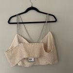 H&M NWT  Cream Women's Top with Rhinestone Straps Size XXL Photo 3