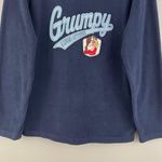 Disney Vintage Y2K Navy Blue Grumpy Genuine Attitude Crewneck Fleece Pullover Photo 2