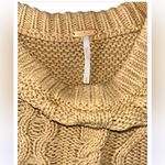 Free People  Women's Dream Cable Crew Tan Photo 5
