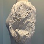 A loves A  white eyelet puff sleeve shirt. Size Small Photo 4