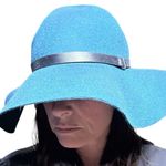 Old Money Aesthetic Wool Hat Blue Green Black Trim NWT Photo 2