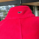 Vineyard Vines  fleece vest navy coral red neon zip up pockets size medium Photo 4