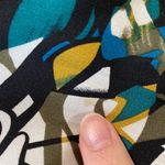 Classiques Entier  silk abstract print smocked accent midi dress pleated size 6 Photo 10