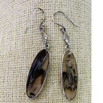 Herkemer Diamond Translucent Montana Agate Sterling Silver Dangle Earrings Photo 10
