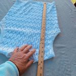 Vintage size 36 Montgomery Ward made in Japan knitted leaf pattern vest. White Size M Photo 7