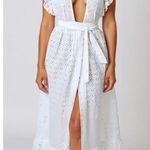 Majorelle  Mistwood Eyelet Wrap Midi Dress, White, Small Photo 3