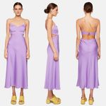 ALC Frank A.L.C. Blakely Cutout Satin Midi Dress Amethyst Size 2 NWT Photo 2