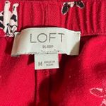 Loft Women’s sleep pajama bottoms red with dogs frenchies bulldogs print M Photo 2