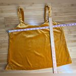 Old Navy  women’s Casual Coquette Mustard Tobacco Leaf Velvet Cami/Tank Top|Sz: S Photo 3