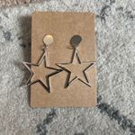 Silver Star Boho Drop Earrings Photo 0