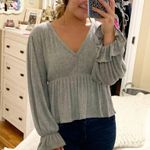 Pink Lily Ribbed long sleeve top Photo 0