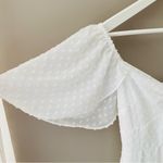 Lulus Only Lovers Swiss Dot Short Cape Sleeve Midi Dress White Sz XS Photo 7