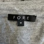 Y2K FORE Gray Ribbed Knit Collared Crop Top Preppy Minimal Streetwear Women’s M Size M Photo 1