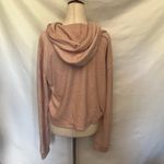 Billabong Crop Hoodie Women Top Sz Small Blush Pink Fleecy Drawstring Athleisure Photo 6