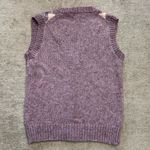 Northern Isles Argyle Wool Sweater Vest w/ Wood Buttons Light Purple Vintage Photo 1