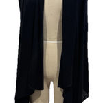 Lululemon  Black Universal Draped Waterfall Wrap Women’s Size 6 Thumb Holes Photo 0