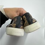 Vince Sneakers Womens 6 Black Brown Blair Snake Effect Slip On Shoes Photo 5