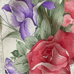 Vintage 1990s Floral Reversible Satin Full Zip Women's Jacket Size Large Red Photo 2