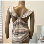 Madewell  large striped ruffle cap sleeve textured top TS 4672 Photo 5